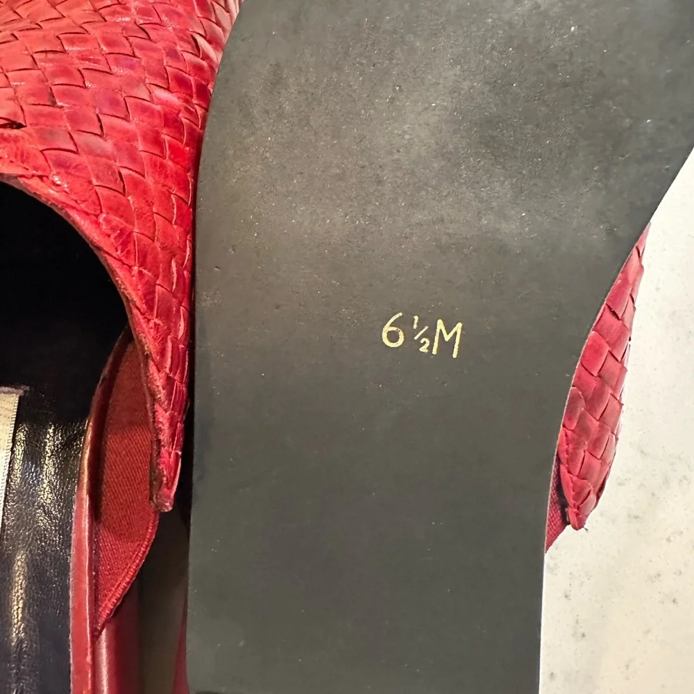 Donald J. Pliner Scarlet Woven Mules - Picture 5 of 10